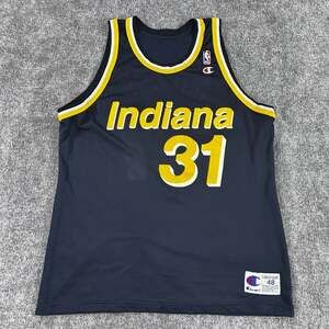 Vintage Indiana Pacers Reggie Miller Champion Jersey Size 48 XL